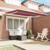 vidaXL Manual Retractable Awning Burgundy 300x250 cm