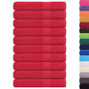 vidaXL Towels 10 pcs "FROGN" Red 100x200 cm 100% Cotton
