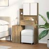 vidaXL Dressing Table Artisan Oak 80 x 35 x 132 cm Engineered Wood