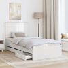vidaXL Bed Frame with Drawer White 90 x 200 cm Engineer Wood