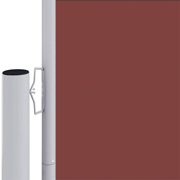 vidaXL Retractable Side Awning Brown 180x1200 cm