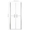 vidaXL Shower Door Clear ESG 101x190 cm