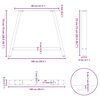 vidaXL Dining Table Legs A-Shaped 2 pcs 100x(72-73) cm Steel