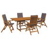 vidaXL Outdoor Dining Set with Parasol 6 pcs 4-Seaters Anthracite