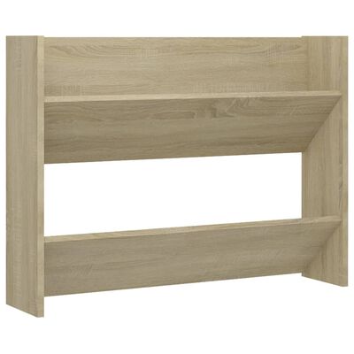 vidaXL Wall Shoe Cabinets 2 pcs Sonoma Oak 80x18x60cm Engineered Wood