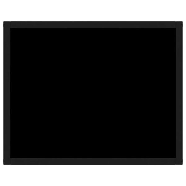 vidaXL Console Table Black 50x40x40 cm Tempered Glass