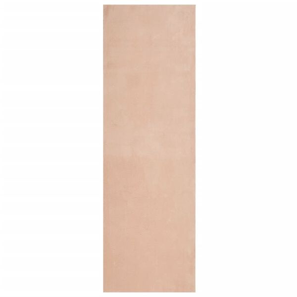 vidaXL Rug HUARTE Short Pile Soft and Washable Blush 80x250 cm