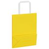 vidaXL Paper Bags 50 pcs with Handles Yellow 18x8x22 cm