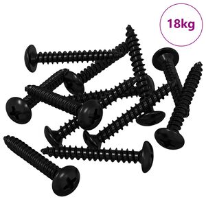 vidaXL Tapping Nail 8219 pcs Black Steel