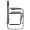 vidaXL Director's Chairs 2 pcs Steel Grey