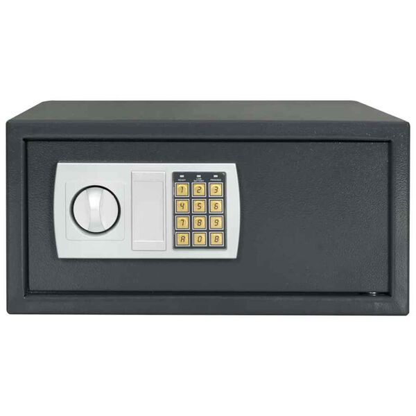 vidaXL Digital Safe with Lock Dark grey 42 x 37 x 20 cm Steel