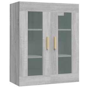 vidaXL Hanging Wall Cabinet Grey Sonoma 69.5x34x90 cm