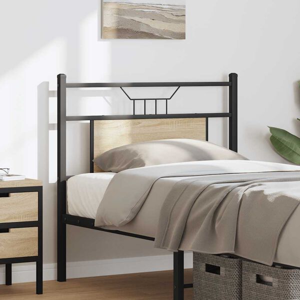 vidaXL Replace Headboard Sonoma Oak 90 cm Engineered Wood and Steel