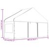 vidaXL Gazebo with Roof White 5.88x2.23x3.75 m Polyethylene