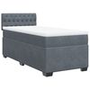 vidaXL Box Spring Bed with Mattress Dark Grey 90x190 cm Velvet