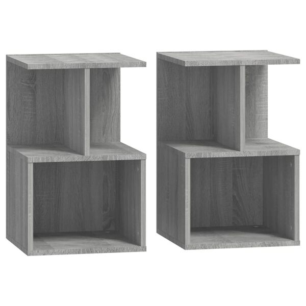 vidaXL Bedside Cabinets 2 pcs Grey Sonoma 35x35x55 cm Engineered Wood