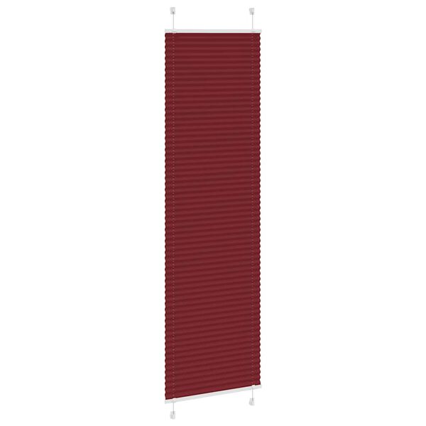 vidaXL Pleated Blind Bordeaux Red 55x200 cm Fabric Width 54.4 cm Polyester