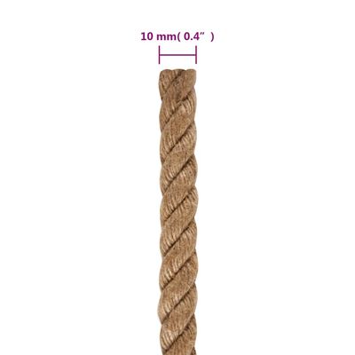 vidaXL Rope 100% Jute 10 mm 250 m