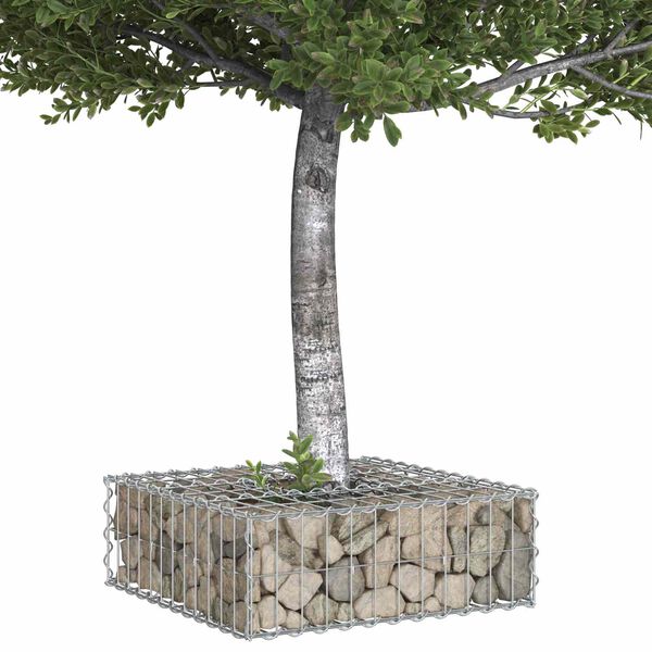 vidaXL Gabion Raised Bed Silver 60 x 60 x 20 cm Galvanised Steel