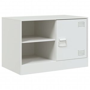 vidaXL TV Cabinet White 67x39x44 cm Steel