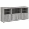 vidaXL Sideboard with LED Lights Grey Sonoma 142.5x37x67 cm
