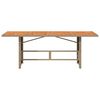 vidaXL Garden Table with Acacia Wood Top Beige 190x80x74 cm Poly Rattan