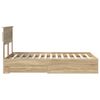 vidaXL Bed Frame with Drawer Sonoma Oak 135 x 190 cm Engineered Wood