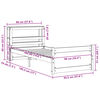 vidaXL Bed Frame with Headboard without Mattress 90x190 cm Single