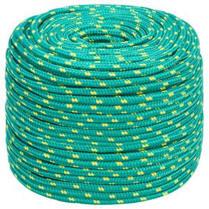 vidaXL Multipurpose Utility Rope 10 mm 500 m Green PP 645 kg Max Load
