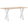 vidaXL Dining Table Legs 2 pcs White 50x(72-73.3) cm Steel