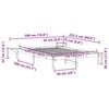 vidaXL Bed Frame with Side Tables Natural 140 x 220 cm Solid Pine Wood