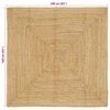 vidaXL Area Rug Beige 160 x 160 cm Jute