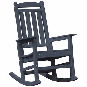vidaXL Garden Rocking Chair Navy Blue HDPE