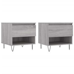 vidaXL Coffee Tables 2 pcs Grey Sonoma 50x46x50 cm Engineered Wood