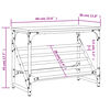 vidaXL Shoe Rack Smoked Oak 60x30x45 cm Engineered Wood