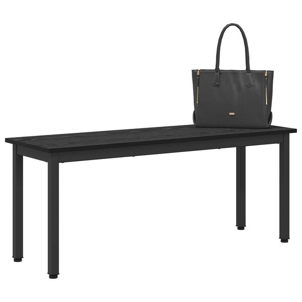 vidaXL Bench Black Oak 110 x 35 x 45 cm Engineered Wood
