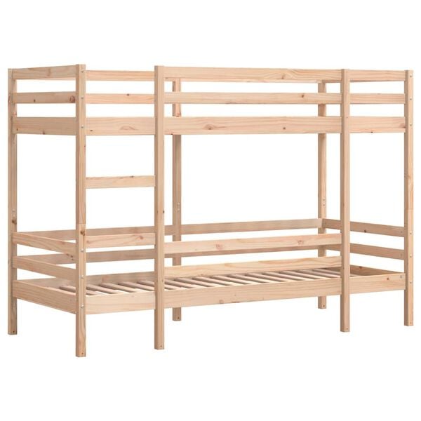 vidaXL Bunk Bed without Mattress 75x190 cm Small Single Solid Wood Pine