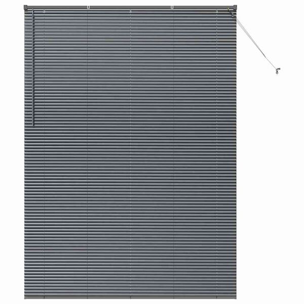 vidaXL Window Blind with Curtains Manual Dark grey Aluminium