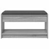 vidaXL Hall Bench with Cushion with Shelf Grey Sonoma 83 x 38 x 45 cm