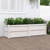 vidaXL Garden Planter White 180x50x50 cm Solid Wood Pine