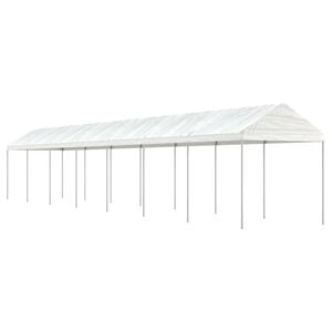 vidaXL Gazebo with Roof White 15.61x2.28x2.69 m Polyethylene