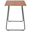 vidaXL Dining Table Brown 120x60x73 cm Solid Plywood Steel