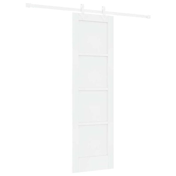 vidaXL Sliding Door White 61 x 198.5 cm Solid Pine Wood