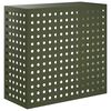 vidaXL Air Conditioner Cover Olive Green 110 x 50 x 105 cm Steel