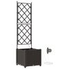 vidaXL Garden Planter Brown 40 x 40 x 142 cm PP