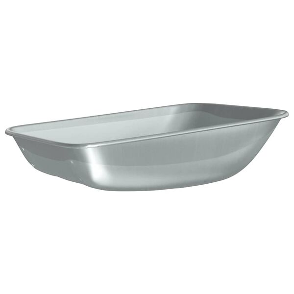 vidaXL Wheelbarrow Tray Replacement Silver 80 x 60 x 25 cm Steel