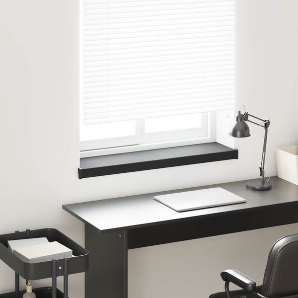 vidaXL Window Sill Black with Wood Grain 80 x 25 x 4.5 cm PVC