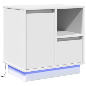 vidaXL Bedside Cabinet White 50 x 34.5 x 50 cm Engineered wood