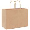 vidaXL Paper Bags 250 pcs with Handles Brown 32x17x25 cm