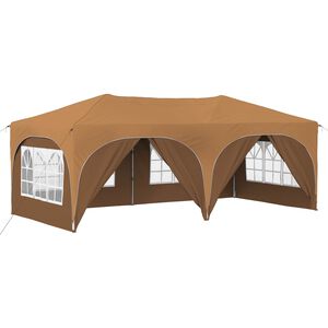 vidaXL Pop-up Party Tent Beige 575 x 288 x 245 cm Oxford Fabric